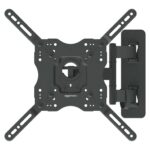 Amazon Basics Full Motion Articulating TV Monitor Wall Mount for 26" to 55" TVs and Flat Panels up to 80 Lbs, Black