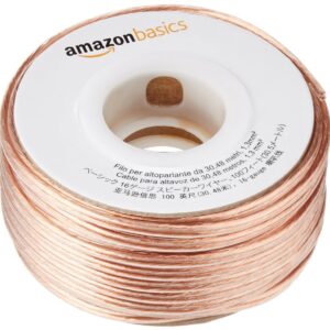 Amazon Basics 16-Gauge Speaker Wire Cable, 100 feet, Bronze