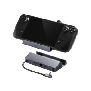 Anker Steam Deck Docking Station for Steam Deck/ROG Ally/Legion Go(Not for Rog Ally X), 6-in-1 USB C Hub with HDMI 4K@60Hz, 1Gbps Ethernet, 2 USB A Ports and 1 USB C Port, 100W Fast Charging.