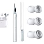 [3 Pairs] Replacement Ear Tips for AirPods Pro and AirPods Pro 2nd Generation with Noise Reduction Hole, 3 in 1 Cleaner Kit for AirPods 1 2 3 Pro/Pro 2, Silicone Ear Tips for AirPods Pro (S/M/L)