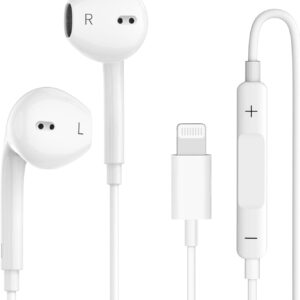 Wired Earphones for iPhone Earbuds with Lightning Connector Plug&Play Built-in Microphone & Remote Control Headsets Compatible with iPhone 14/13/12/11/XR/XS/X/8/SE/Pro/Pro Max Support All iOS Systemï»¿