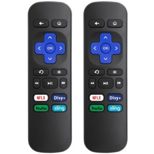 (2 Pack) Replacement Remote Control for Roku Express, for Roku Premiere, for Roku Box, for Roku Player, for Roku 1 2 3 4 -ã€NOT for Stick or TVã€‘