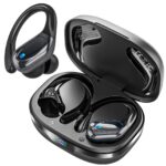 Wireless Earbuds Bluetooth Headphones 80hrs Playback Ear Buds Power Display with Noise Canceling Mic Headsets for Sports/Workout/Running Black