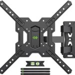 USX MOUNT UL Listed Full Motion TV Mount, Swivel Articulating Tilt TV Wall Mount for 26-55Inch LED, 4K, Wall Mount Bracket with VESA 400x400mm Up to 77lbs, Perfect Center Design -XMM006-1