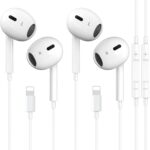 2 Packs- Wired Headphones for iPhone Earbuds Built-in Microphone & Volume Control Nosie Reduction Headsets Compatible with iPhone 14/13/12/11/XR/XS/X/8/7/SE/Pro/Pro Max/Support All iOS System