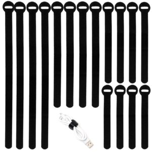 150PCS Reusable Cable Ties - 4+6+8+10inch Multi-Purpose Cable management Hook & Loop Cable Straps Wire Ties,Adjustable Fastening Cord Organizer,Cable Organizer for Home,Office and Data Centers,Black