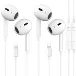 2 Packs-for iPhone Headphones Wired Earbuds/Earphones Nosie Reduction Built-in Microphone & Volume Control Headsets Compatible with iPhone 14/13/12/11/XR/XS/X/8/7/SE/Pro/Pro Max
