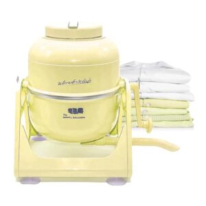 WonderWash Portable Washing Machine for Apartment & Tiny Spaces - Manual Hand Clothes Washer with Retro Design - Clean Laundry Anywhere with Our Countertop, Non-Electric, Small Washer - Yellow