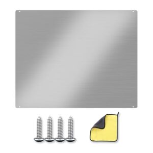 30 x 30 inch Range Hoods Stainless Steel Backsplash,Panel Splatter Guard for Stovetop,6 Pre Drilled Holes for Easy Installation,Keep the Walls Clean, Bright and Beautiful