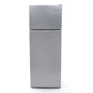 West Bend WBRT73S Apartment Refrigerator Freestanding Slim Design Full Fridge with Top Freezer for Condo, House, Small Kitchen Use, 7.4 cu.ft, Metallic