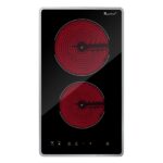 2 Burner Electric Cooktop, Electric Stove Top 12 Inch with Metal Trim, Sensor Touch Control, Fast Heat, Multiple Safety Protection, 3000W, 220V~240V Hard Wire(No Plug)