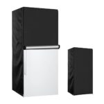 YZNKLXF Outdoor Refrigerator Cover 24''L x 30''W x 67''H, 600D Oxford Upright Freezers Cover,Zippers open for use,Dustproof,Waterproof, Sun-Proof