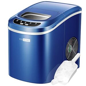 VIVOHOME Electric Portable Compact Countertop Automatic Ice Cube Maker Machine with Hand Scoop and Self Cleaning Function 26lbs/Day Navy Blue