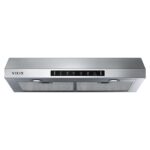 VIKIO HOME Range Hood 30 Inch Under Cabinet, 900 CFM Dual Centrifugal Motor, 3-Speed Ducted Kitchen Vent, Reusable Filters, Stainless Steel Kitchen Exhaust Fan with LED Lights