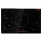 VEVOR Electric Cooktop, 4 Burners, 30'' Induction Stove Top, Built-in Magnetic Cooktop 7500W, 9 Heating Level Multifunctional Burner, LED Touch Screen w/Child Lock & Over-Temperature Protection
