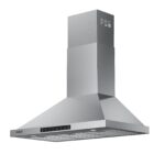 VIKIO HOME Wall Mount Range Hood 36 inch,Kitchen Vent Hoods 980 CFM Ducted/Ductless Range Hood,with Gesture Sensing & Touch Control Switch Panel, 3 Speed Exhaust Fan Permanent Filter