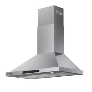 VIKIO HOME Wall Mount Range Hood 36 inch,Kitchen Vent Hoods 980 CFM Ducted/Ductless Range Hood,with Gesture Sensing & Touch Control Switch Panel, 3 Speed Exhaust Fan Permanent Filter