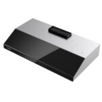 VIKIO HOME Range Hood 30 Inch Under Cabinet, 900 CFM Ducted Vent with 3-Speed Fan, Black Stainless Steel and Tempered Glass, Gesture Sensing and Touch Control