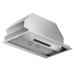 VIKIO HOME Range Hood Insert 30 Inch,Built-in Kitchen Hood with 980 CFM, Ducted/Ductless Convertible Duct,Stainless Steel Kitchen Vent Hood/Gesture/Touch Control, 2 Pcs Baffle Filters with Handlebar
