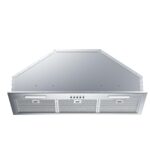 VIKIO HOME Range Hood Insert 36 Inch, Dual Inlet for 50% Better Suction, Includes 2 Charcoal Filters, 3-Speed Push Button Controls,5-Layer Aluminum Mesh Filter, Ducted/Ductless Kitchen Vent