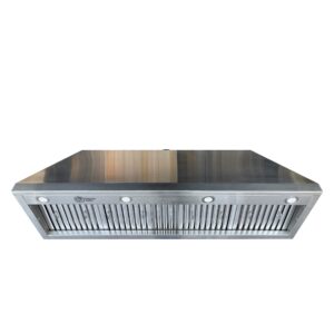 54-inch Range Hood Insert, CT Copper Tailor Built-In Vent Hood Ducted with 4-Speed Fan, 1260 CFM, LED Light, Dishwasher-safe Baffle Filter, in Stainless Steel