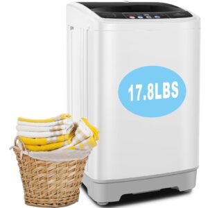 17.8Lbs Portable Washing Machine Nictemaw Portable Washer, 2.4 Cu.ft Washer and Dryer Combo with Drain Pump, 10 Programs 8 Water Level Compact Laundry Washer for Home, Apartment, RV, Dorms