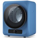 Auertech 10Lbs Portable Dryer, 110V Portable Clothes Dryer for Laundry Apartment RV, Front Load Stackable Compact Mini Electric Dryer with 5 Drying Modes, Blue