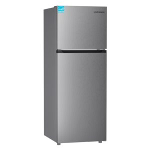 Upstreman 14.7 Cu.Ft. Double Door Refrigerator in Stainless Steel with Large Capacity Top Freezer, Frost Free, Adjustable Thermostat Control, Fingerprint-resistant, ENERGY STAR-BD147