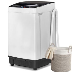 Winado 2 in 1 Full Automatic Washing Machine, 15.6Lbs Top Load Portable Washer with Drain Pump, 10 Wash Programs 8 Water Level Washer and Dryer Combo, for Apartments, RV, Camping