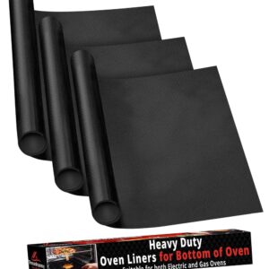 3 Pack Thick Heavy Duty Oven Liners for Bottom of Oven, Non Stick Liners for Electric or Gas Ranges, Reusable Mats for Electric Gas Microwave or Grill, BPA & PFOA Free Spill Guard, Kitchen Accessory