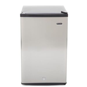 Whynter CUF-210SS Mini, Foot Energy Star Rated Small Upright Freezer with Lock, 2.1 Cubic Feet, Stainless Steel