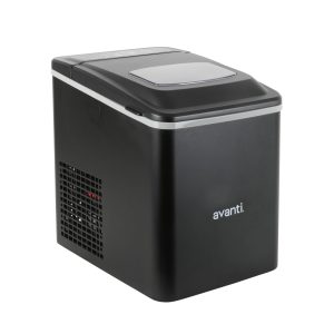Avanti Ice Maker Mighty Ice Countertop Design Makes 26 Pounds of Bullet-Shaped Ice Cubes in 24 Hours, Digital Touch Controls and Self Cleaning Function, Includes Scoop, Black