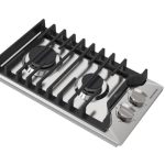 12 Inch Gas Cooktop, ThermoMate Heavy Built In Gas Rangetop with 2 High Efficiency SABAF Burners, NG/LPG Convertible 304 Stainless Steel Gas Stove Top with Flame Out Protection, CSA Certified