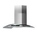 AROAN 36 inch Wall Mount Range Hood, Stainless Steel Kitchen Chimney Vent Hood with 780 CFM & Four-Speed Touch Panel, 2pcs Adjustable LED, Tempered Glass Visor (PA03-36)
