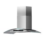 AROAN 36 inch Wall Mount Range Hood, Stainless Steel Kitchen Chimney Vent Hood with 780 CFM & Four-Speed Touch Panel, 2pcs Adjustable LED, Tempered Glass Visor (PA03-36)