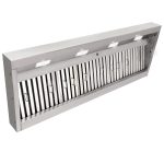 Akicon Range Hood Insert 54 Inch, 1200 CFM Built-in Kitchen Hood with 4 Speeds, Ultra-Quiet Stainless Steel Ducted Vent Hood Insert with Dimmable LED Lights and Dishwasher Safe Filters