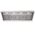 Akicon Range Hood Insert 54 Inch, 1200 CFM Built-in Kitchen Hood with 4 Speeds, Ultra-Quiet Stainless Steel Ducted Vent Hood Insert with Dimmable LED Lights and Dishwasher Safe Filters (Warm White)