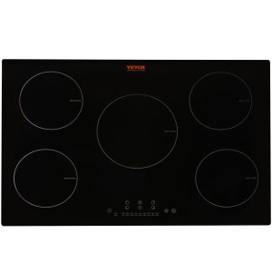 VEVOR Built-in Induction Electric Stove Top 30 Inch,5 Burners Electric Cooktop,9 Power Levels & Sensor Touch Control,Easy to Clean Ceramic Glass Surface,Child Safety Lock,240V