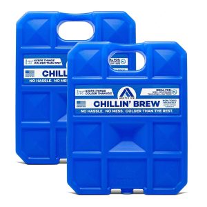 Arctic Ice Chillin' Brew Series Long Lasting High Performance Ice Pack for Beer, Beverages, Tailgating, Day Trips and More - Freezes at 28 Degrees (2-Pack) (Large 2.5 LBS (2-Pack))