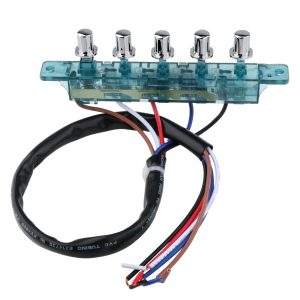 YWJLQH Range Hood Switch,Range Hood Pushbutton Switch,5 Button Accessories,Kitchen Switch Control Board,Range Hood Keyboard Switch, 12cm, Black