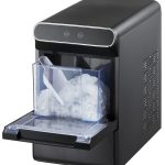 VEVOR Nugget Ice Maker, 37lbs/24H, with Self Cleaning, with Ice Scoop and Basket, Stainless Steel Ice Machine with Convenient Ice Transfer for Home Kitchen Office