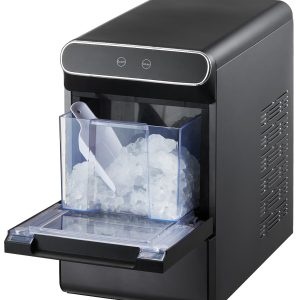 VEVOR Nugget Ice Maker, 37lbs/24H, with Self Cleaning, with Ice Scoop and Basket, Stainless Steel Ice Machine with Convenient Ice Transfer for Home Kitchen Office