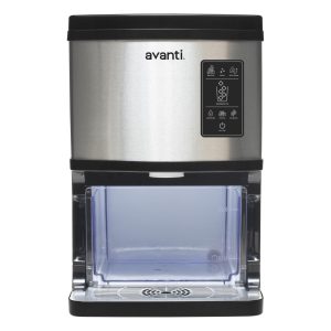 Avanti Nugget Ice Maker with Digital Controls and Dispenser Countertop Use Self-Cleaning Makes 33lbs of Chewable Ice Per Day, Includes Ice Bin, 195-Watts, Stainless Steel