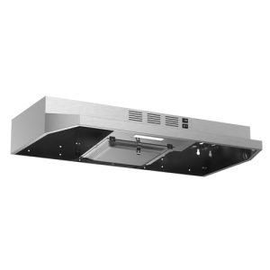 30-Inch Range Hood, VIKIO HOME Under Cabinet Convertible Kitchen Hood, Ducted/Ductless Stainless Steel with 2-Speed Fan, 300 CFM Aluminum Filter, Excludes Charcoal Filter, Needs External Wiring