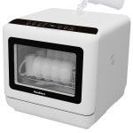 AooDen Portable Dishwasher Countertop Dishwasher with 5L Built-in Water Tank, No Hookup Needed, 5 Washing Programs, Air-dry Function, Fruit Washing, Delay Function, Mini Dishwasher for Apartment, RVs