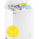 WANAI Chest Freezer Small Deep Freezers with Removable Storage Basket Freestanding Top Door Compact Mini 7 Gears Temperature Control for Office Dorm Apartment