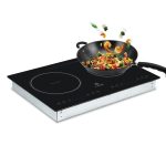 ZJEQB 2 burner portable induction cooktop 110v with two independent touch control devices 12 inches Bulit-in&Countertop,rv stove, Kids Lock & Timer,1800W LED,Ceramic Smooth Glass electric furnace