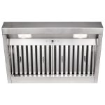 Akicon Range Hood Insert 30 Inch, Ultra Quiet, Powerful Suction Built-in Kitchen Vent Hood, Stainless Steel Ducted Stove Hood with Dimmable LED Lights Warm White, 3-Speed 600CFM