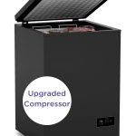 Watoor 3.5 Cu Ft Chest Freezer - Super-Low Temperature - 2 Removable Baskets - Electronic Control 14℉ to -40℉- Black