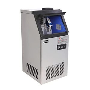 Winado Commercial Ice Maker Machine 110Lbs/24H, 36 Ice Cubes in 11 Mins, Freestanding Stainless Steel Under Counter Ice Machine with Ice Shovel & 24Lbs Ice Storage Basket (Sliver)